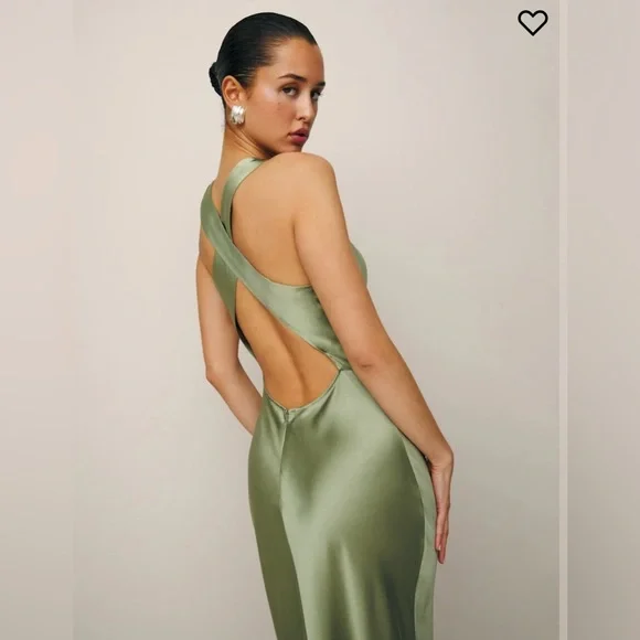 Reformation Casette Silk Dress size 8 - Picture 1 of 9